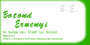 botond ermenyi business card